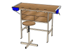 Верстак столярный на металлокаркасе