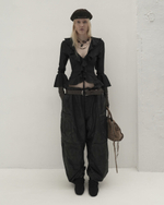 Брюки кожаные-карго