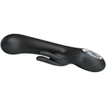 Перезаряжаемый вибратор изогнутой формы "Carina" с клиторальным стимулятором (Цвет: черный)