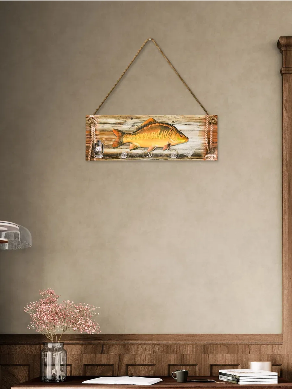 Декор на стену "Зеркальный карп" 50*17 см