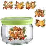 Банка стеклянная 420мл «Со вкусом праздника» 5 видов D43002/12