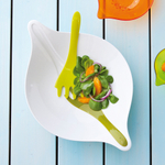 Салатница с приборами leaf l+, 3 л, бело-синяя