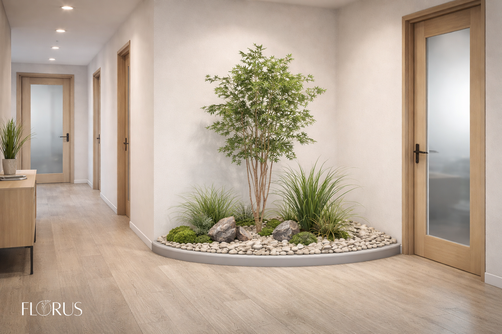 Напольная композиция в стиле сканди с клёном 180 см, длина 1,5 м