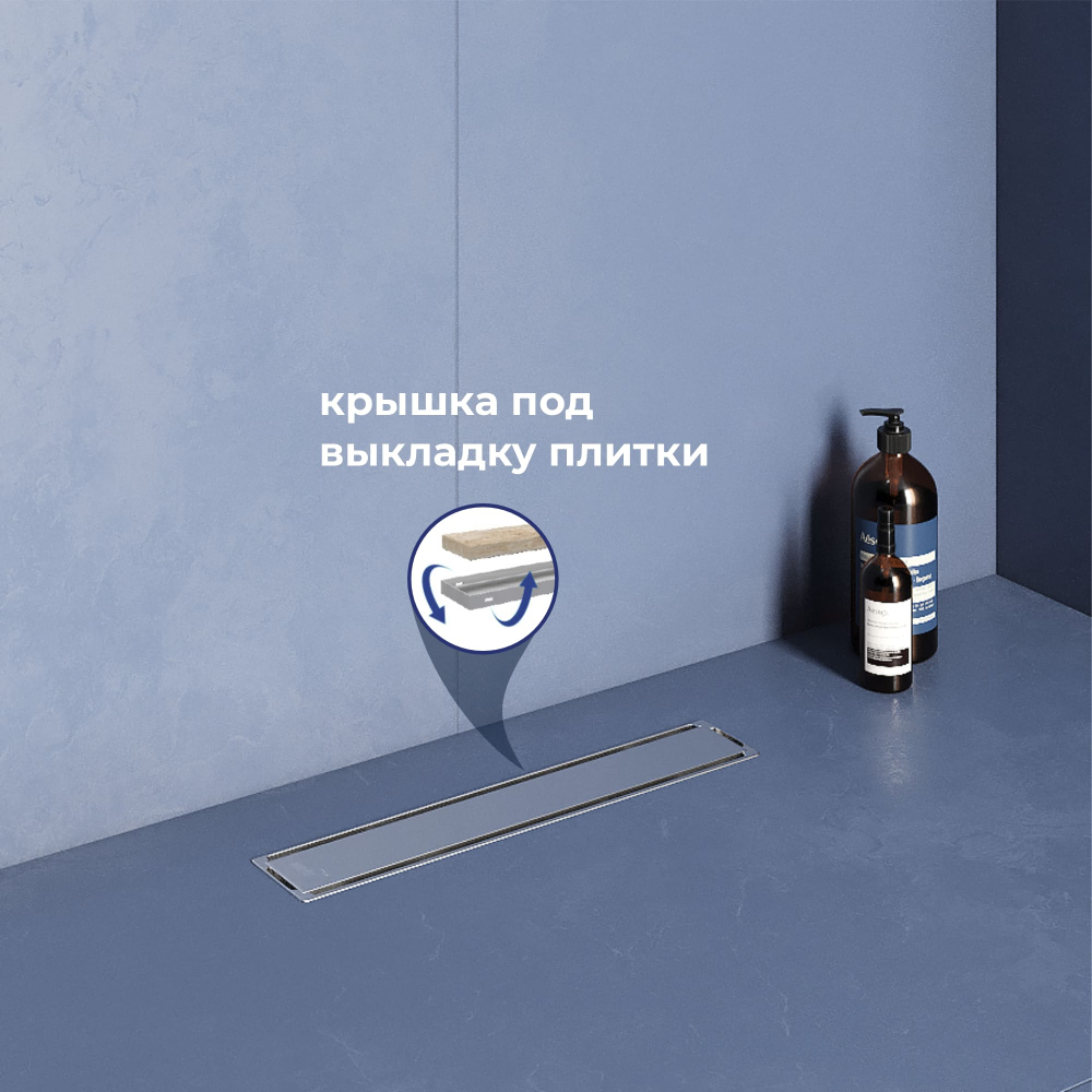 Душевой трап двухсторонний линейный, хром RGW SDR-22 (400)