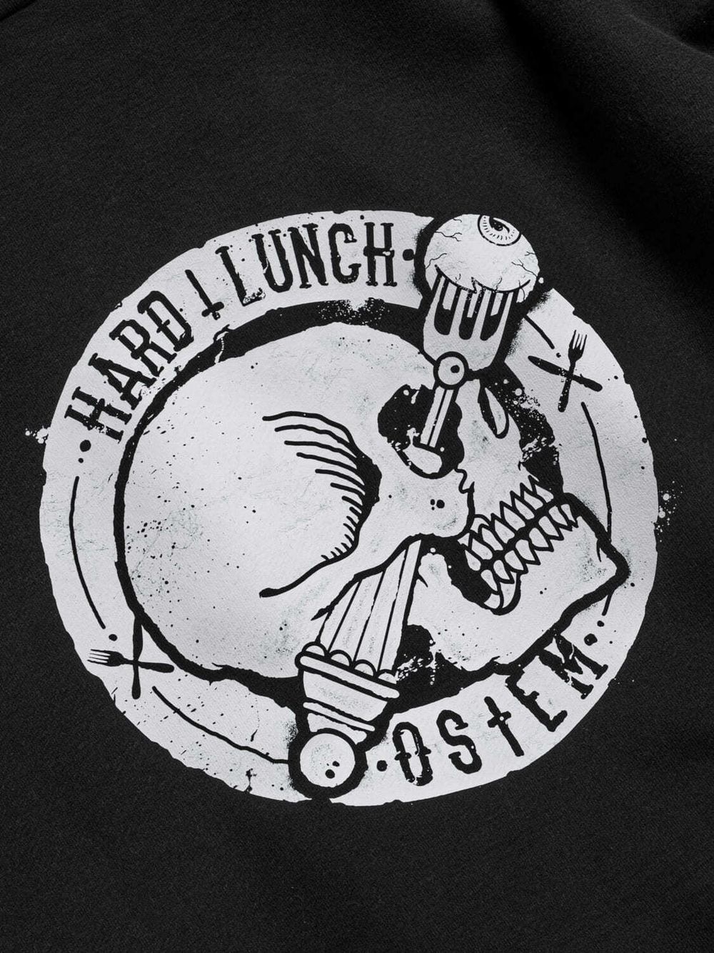 Худи Hardlunch x Ostem черный