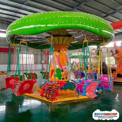 Подвесная карусель «Цветочная Поляна», 12 мест, 6×6×4 м