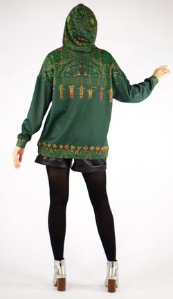 Худи «Петроглифы», принт по мотивам наскальных рисунков североамериканских индейцев