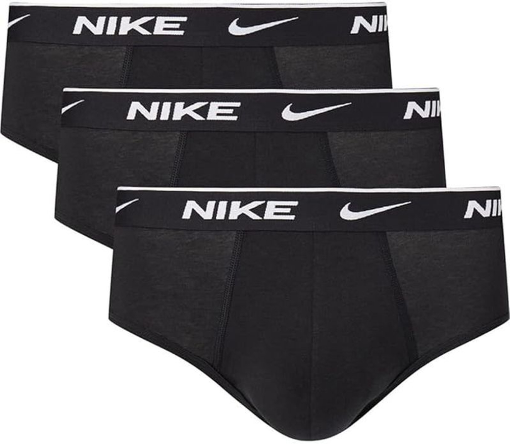 Мужские спортивные боксеры Nike Everyday Cotton Stretch Brief 3P - черный