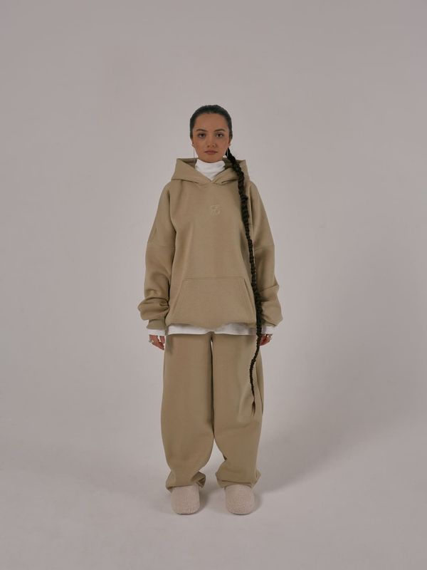 Брюки Oxford Tan широкие утепленные бежевые - фото 2