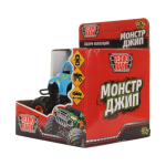 Модель ин. мет. "Монстр Джип" 11,5см, синий откр двер, рессоры,коробка (Технопарк)