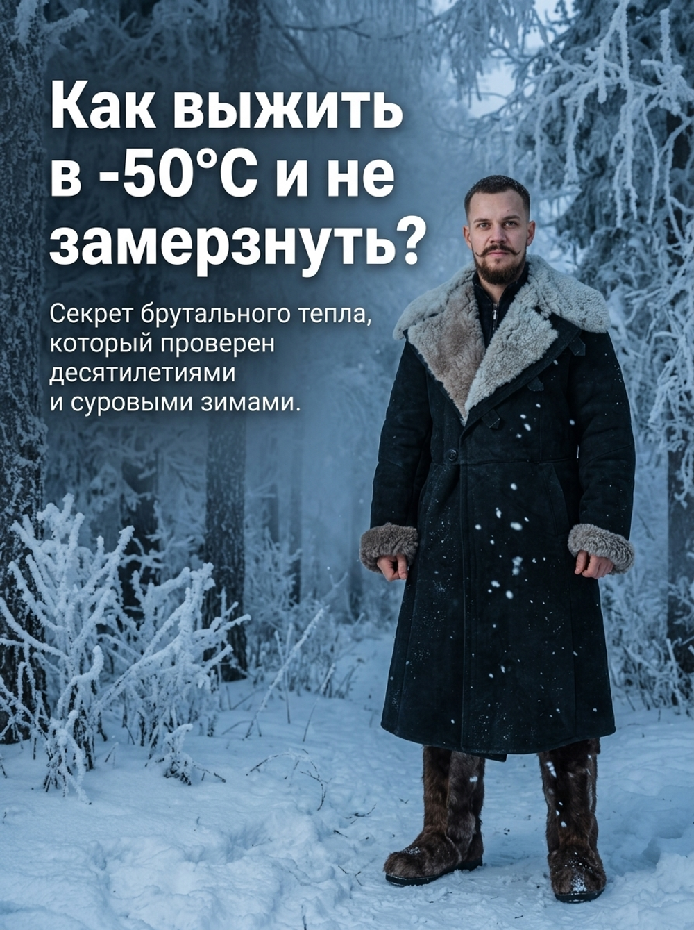 Бекеша из натуральной овчины ГОСТ: 7416-73 чёрная
