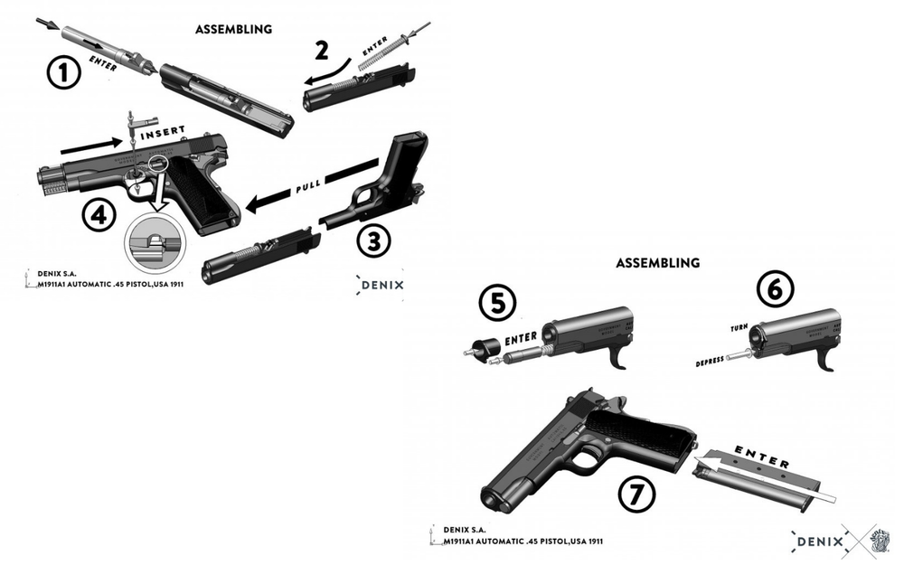 Denix Пистолет автоматический М1911А1, США Кольт, 1911 г.
