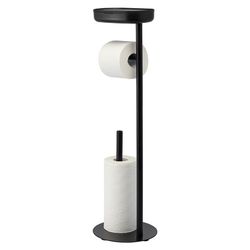 Держатель для туалетной бумаги с полочкой Slim, черный