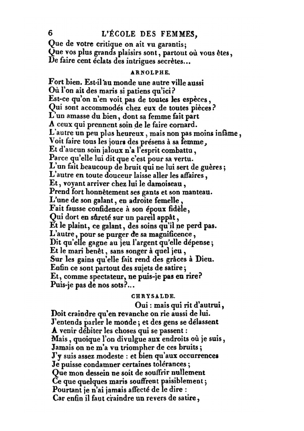 L'École Des Femmes. Comédie | Molière