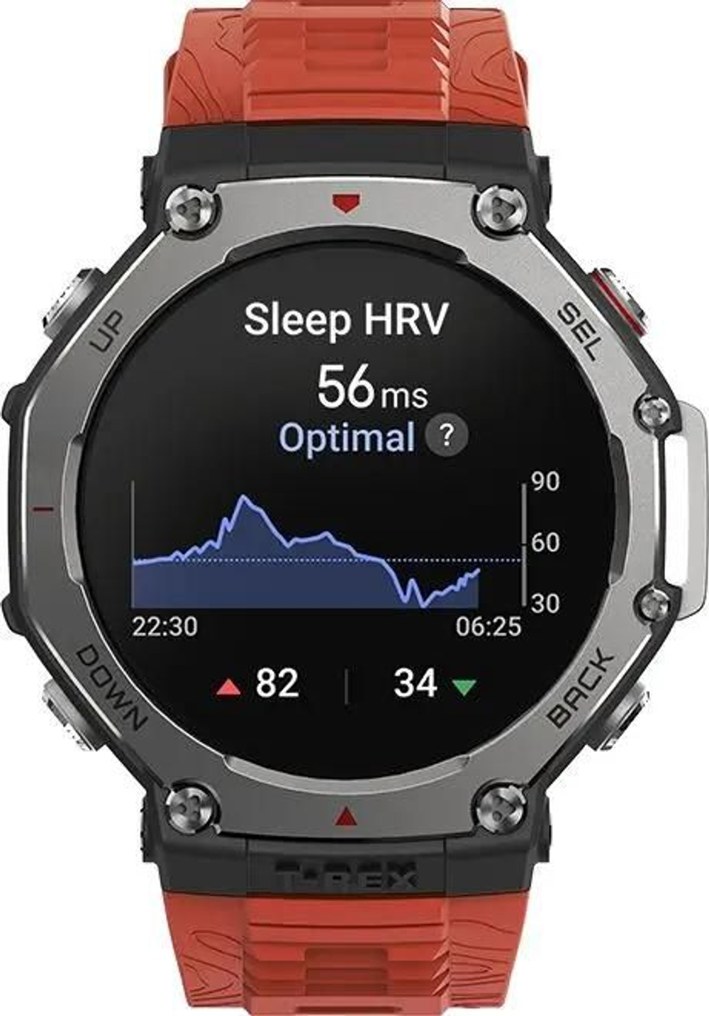 Смарт-часы AMAZFIT T-Rex 3 A2323,  48.5мм,  1.5",  красный/темно-серый