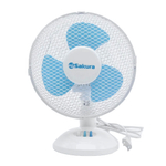 Вентилятор настольный SA-13B, белый с голубым