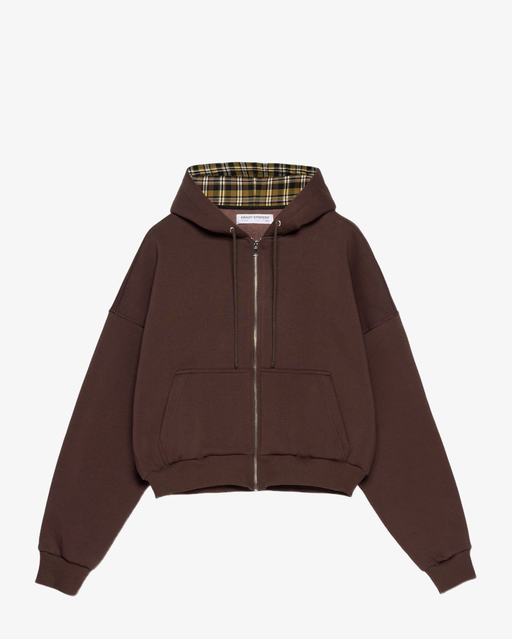 Худи Kraizy Stripes Zip Not Basic шоколадное