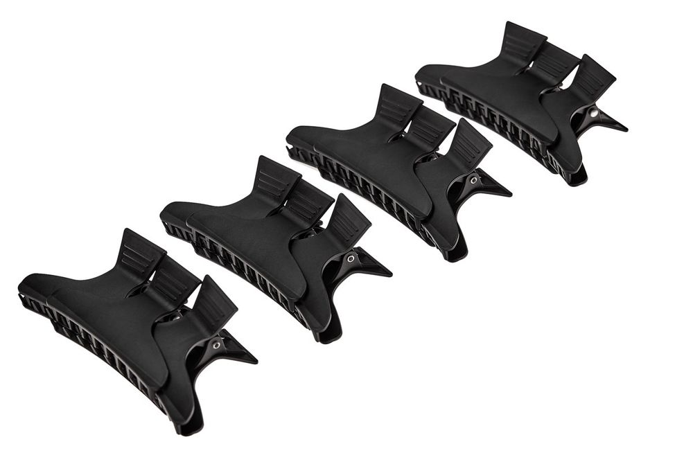 Зажим для волос Harizma “бабочка”, черный 12 штук (h10896-15)