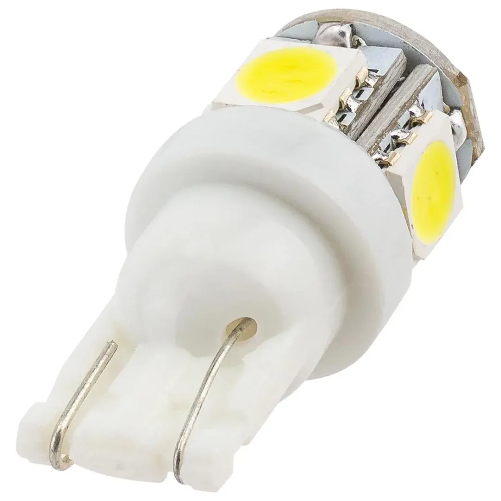 Лампочка светодиодная T10-5050-5SMD 12v белая KING T10-5050-5SMD W