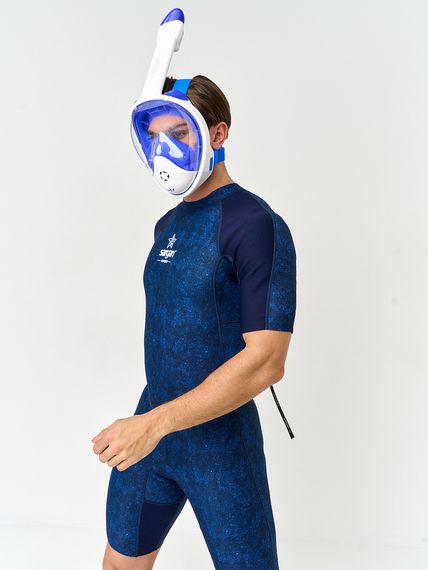 Маска полнолицевая Sargan Планета океан 2.0 белый/синий