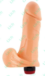 Классический телесный вибратор, 20,3 см