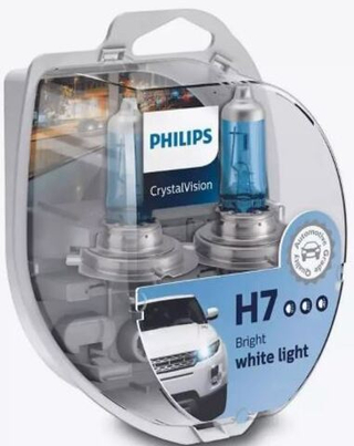 Автолампа H7 12V 55W (PX26d) Philips 4300К Crystal Vision (к-т2шт+2штW5W) Р-12972CVSM ORIGINAL