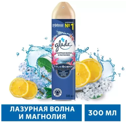 Glade Аэрозоль Лазурная волна и Магнолия, 300 мл