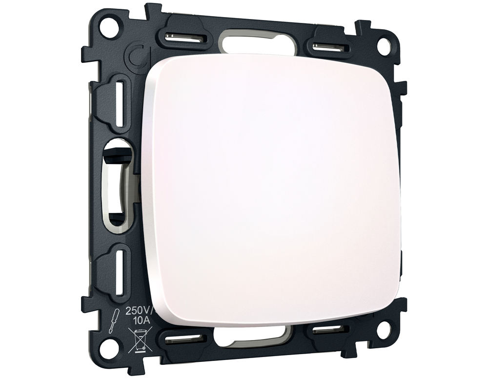 MO201050 Комплект механизма 1-кл выключателя с самовозвратом OMEGA Жемчуг QUANT (OP2010, VM113)