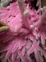 Заснеженная розовая елка «Фэнтези» (Литая хвоя) 270 см / 2,7 м