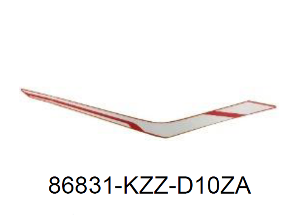 86831-KZZ-D10ZA. STRIPE, R. SIDE COVER *TYPE1*. Honda CRF250L-M original decal on the side cover