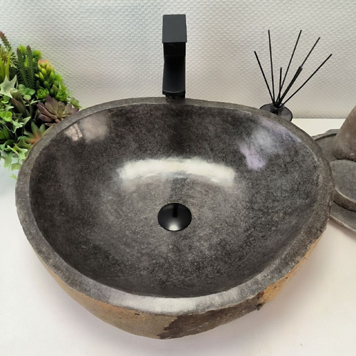 Раковина из речного камня RS-63364 (54*45*15) 0123