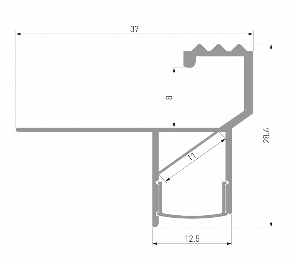 Профиль для ступеней Elektrostandard a068313