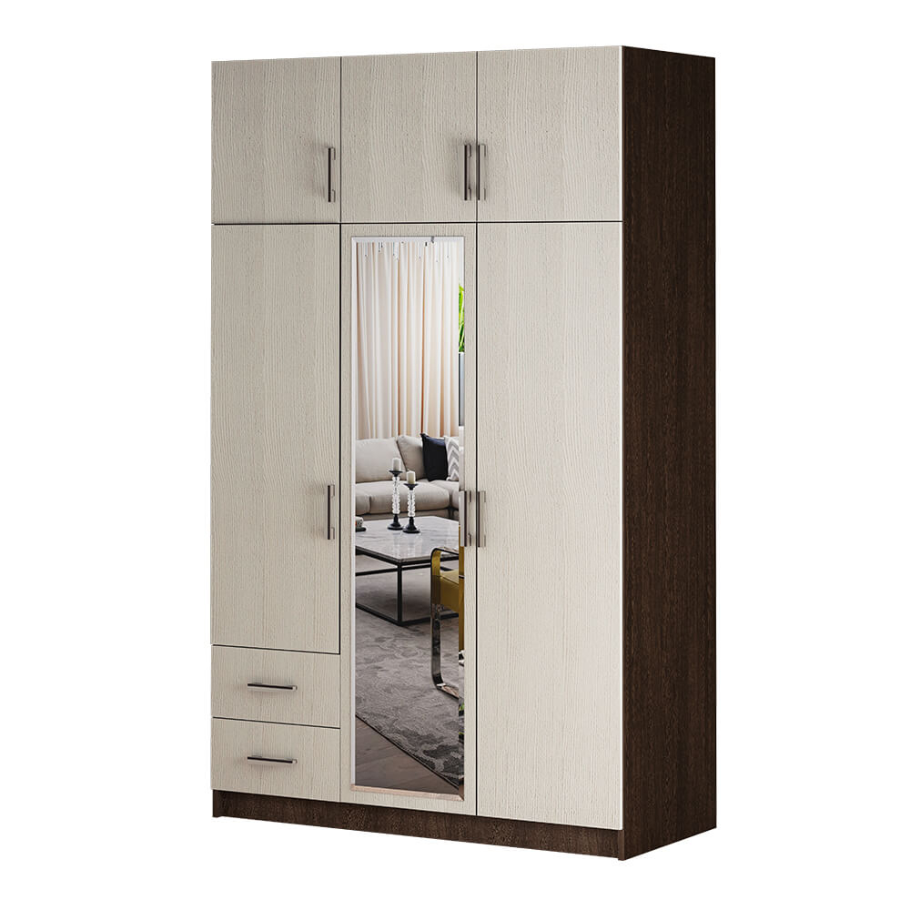 Шкаф 3-х створчатый с ящиками BTS, венге