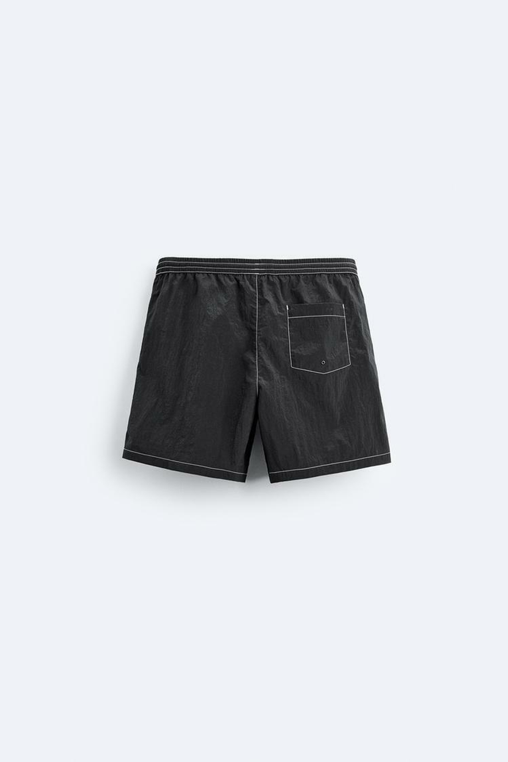 ZARA ПЛАВКИ С КОНТРАСТНЫМИ ШВАМИ, ЧЕРНЫЙ