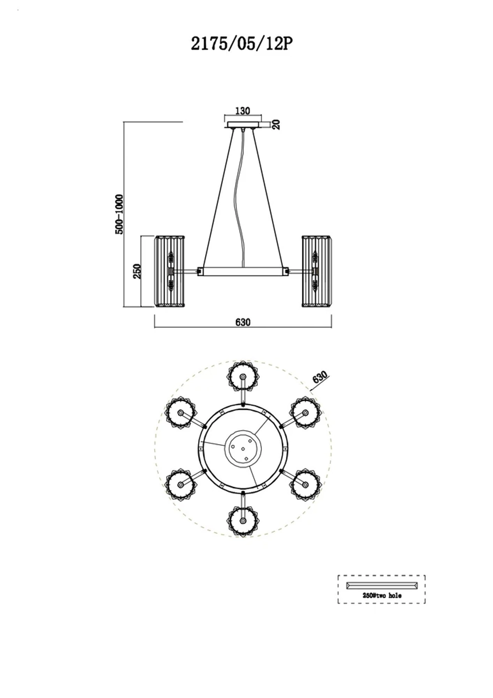 Подвесная люстра Stilfort TWIN 2175/05/12P