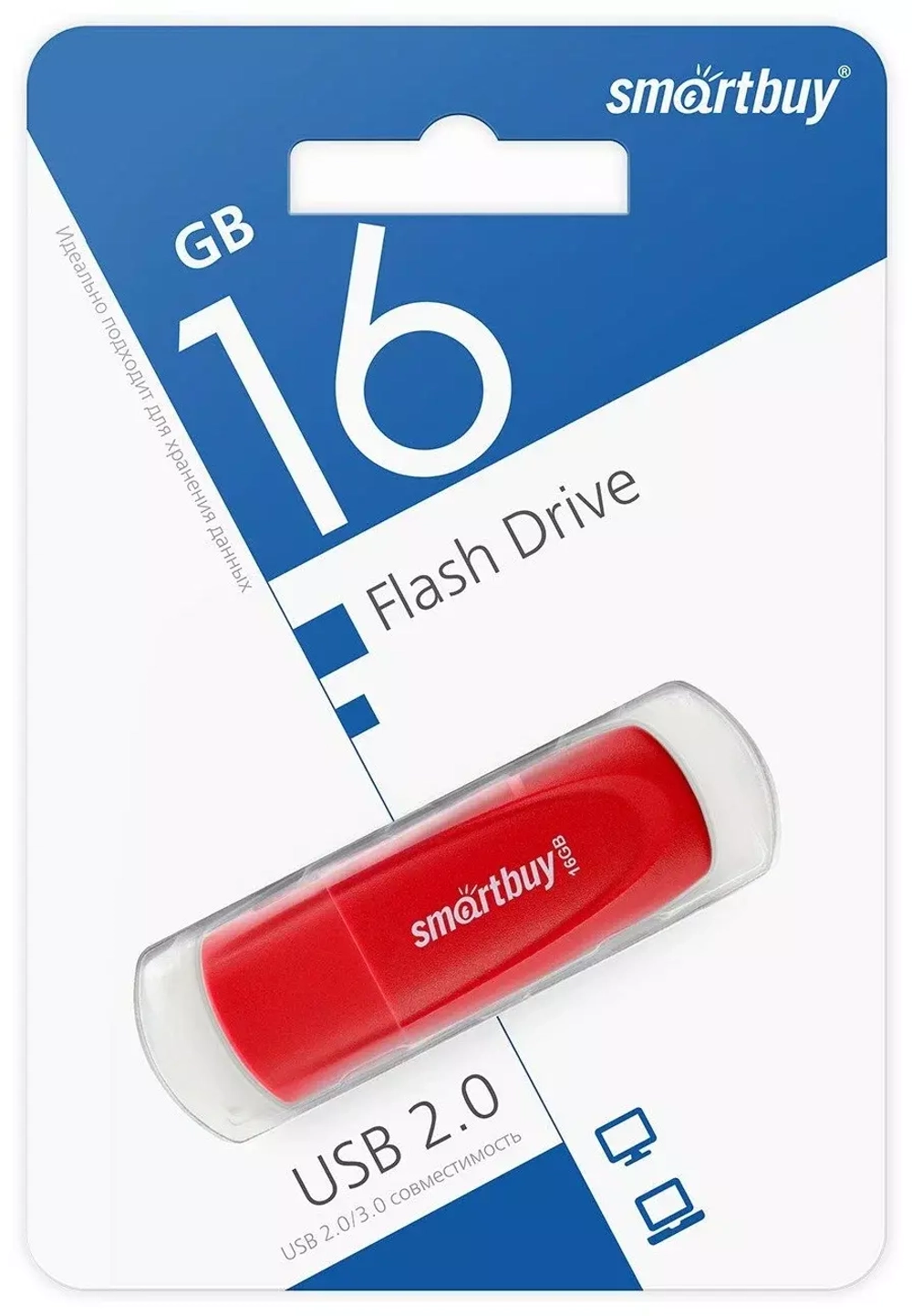 16GB USB Smartbuy Scout red