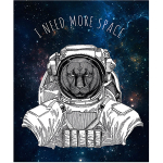 Тетрадь общая 48 листов на скрепке "I need more space"