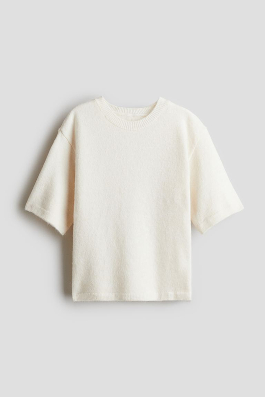 H&M Трикотажная футболка, белый
