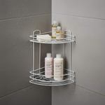 Полка угловая 2-х ярусная 21*21*30,5см "White", белый