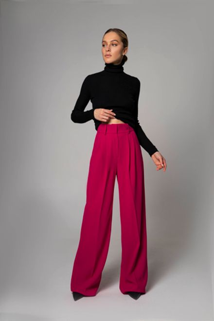 Брюки-палаццо фуксия