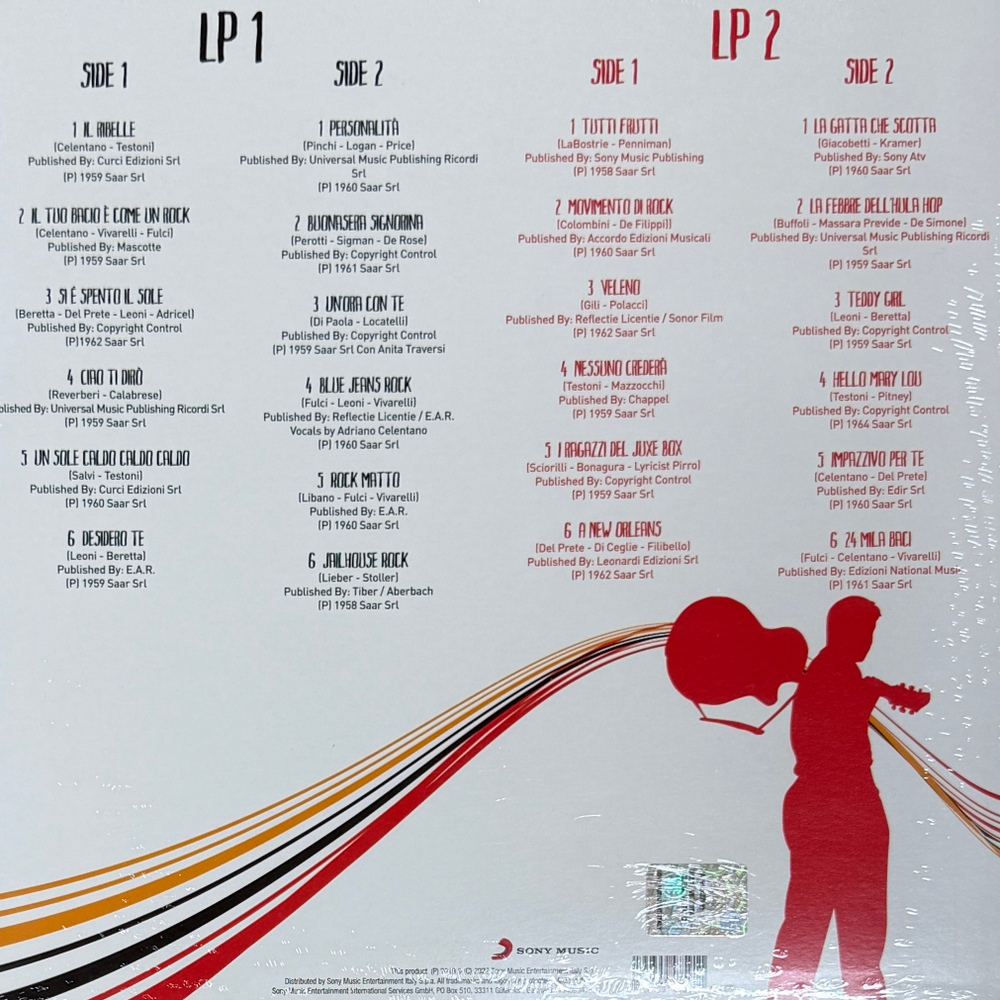 Adriano Celentano ‎– Il Ribelle Rock! 2LP (Европа 2022г.) Red