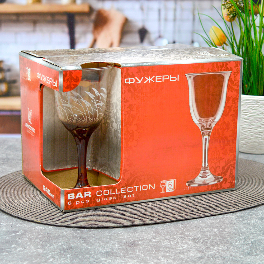 Набор фужеров 6шт 240мл "Ковыль"