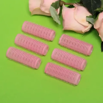 Бигуди липучки, 6шт., однотонные, цвет микс, d-1.5см