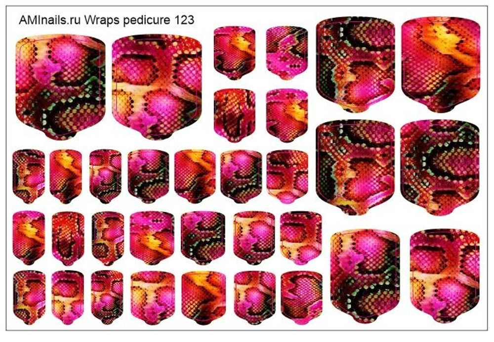 Aminails Wraps pedicure 123