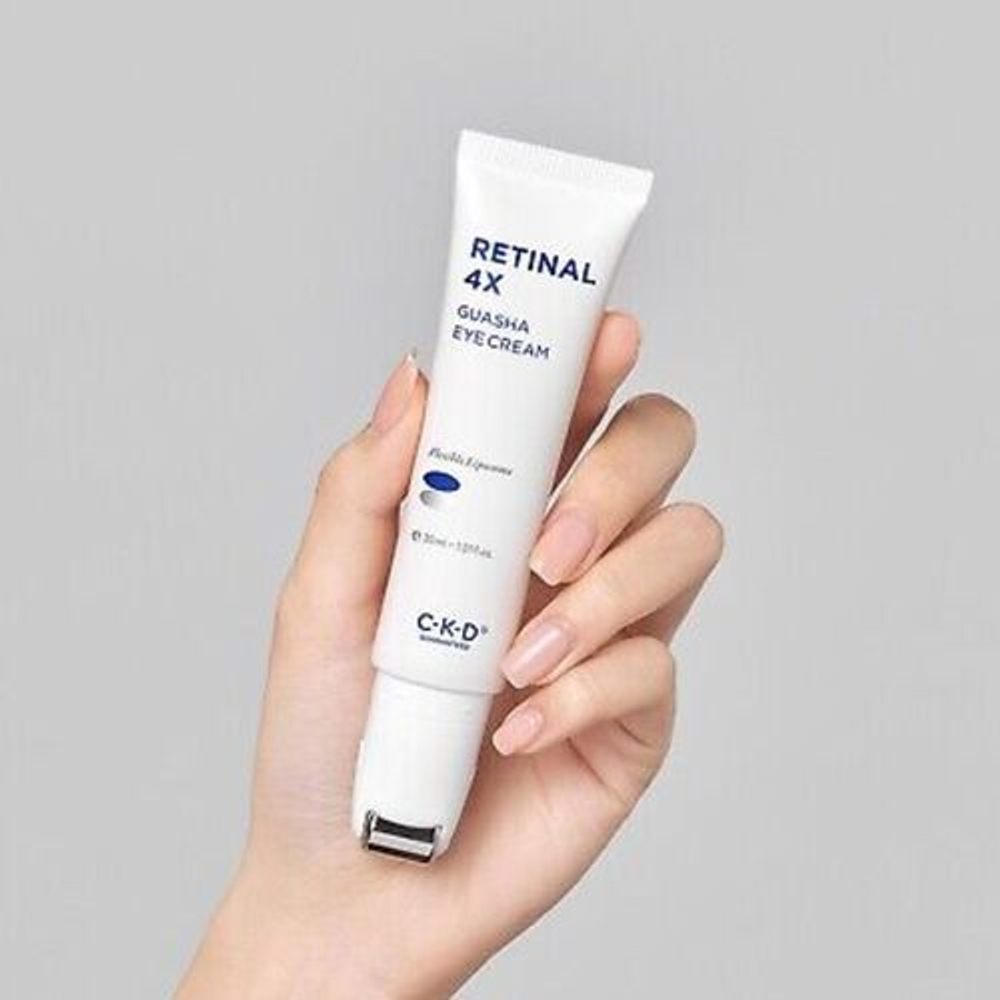 [CKD] Retinal 4x guasha eye cream - Крем для кожи вокруг глаз омолаживающий с роликом, 30 мл