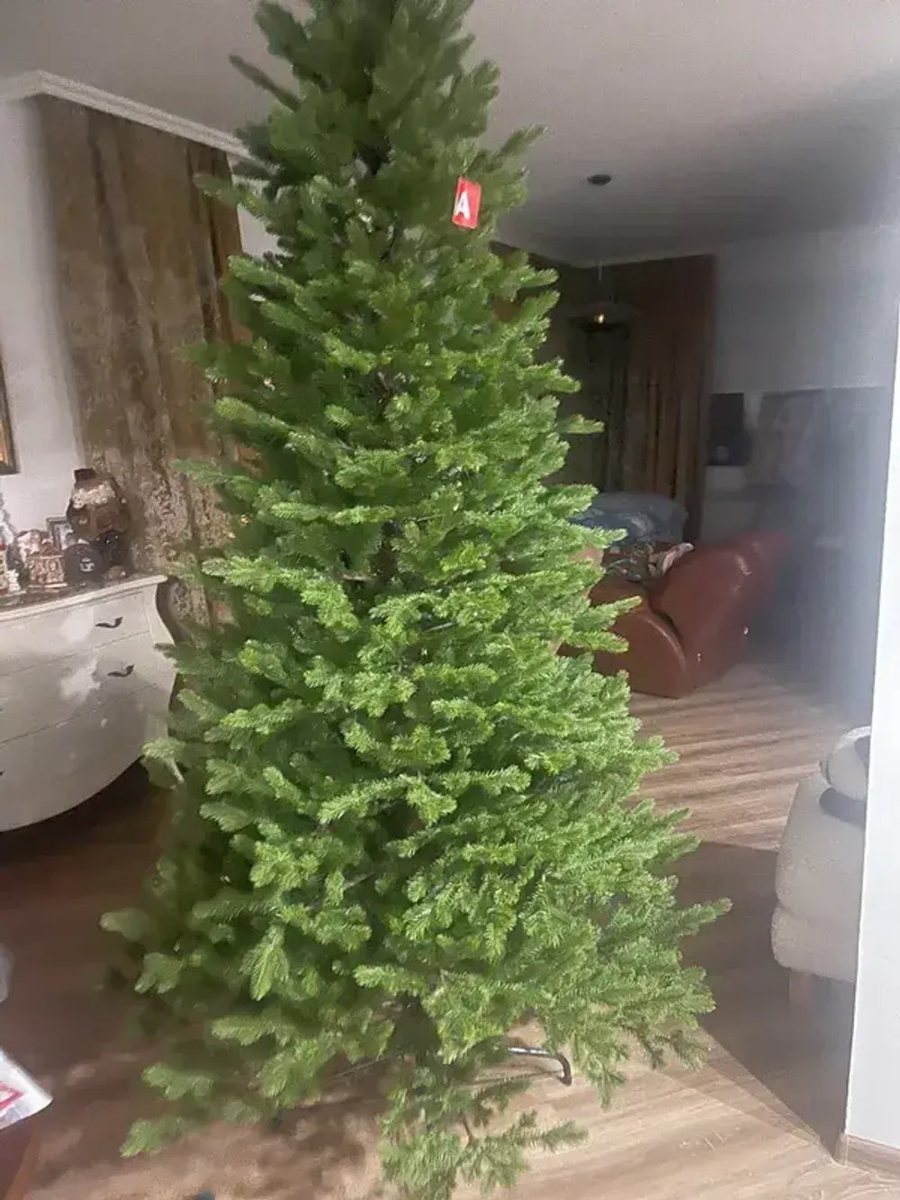 Елка с гирляндой встроенной 2в1 «Meribel» Мэрибель (Литая хвоя) 240 см / 2,4 м