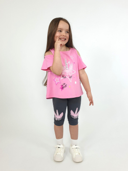 02-124-6 Комплект для девочки (джемпер+ лосины)