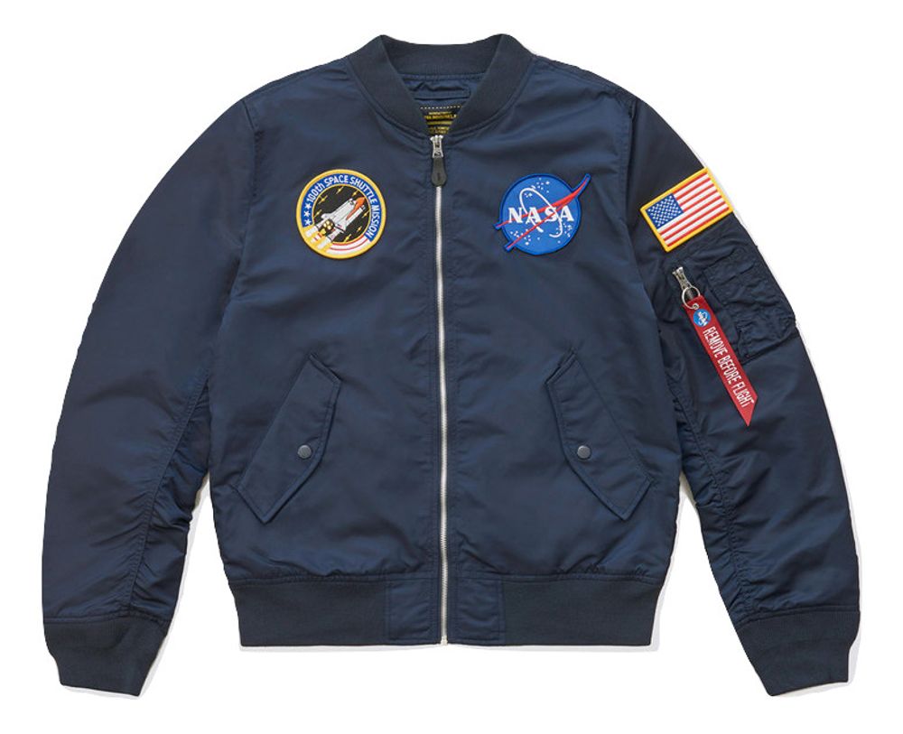 Бомбер Alpha Industries L-2B NASA Replica Blue