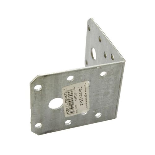 Уголок крепежный 70x70x55x1,8 мм ШК