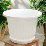 Горшок цветочный Лозанна 40л с подонном, белый